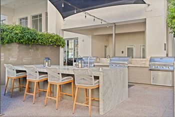 Community grills & seating area